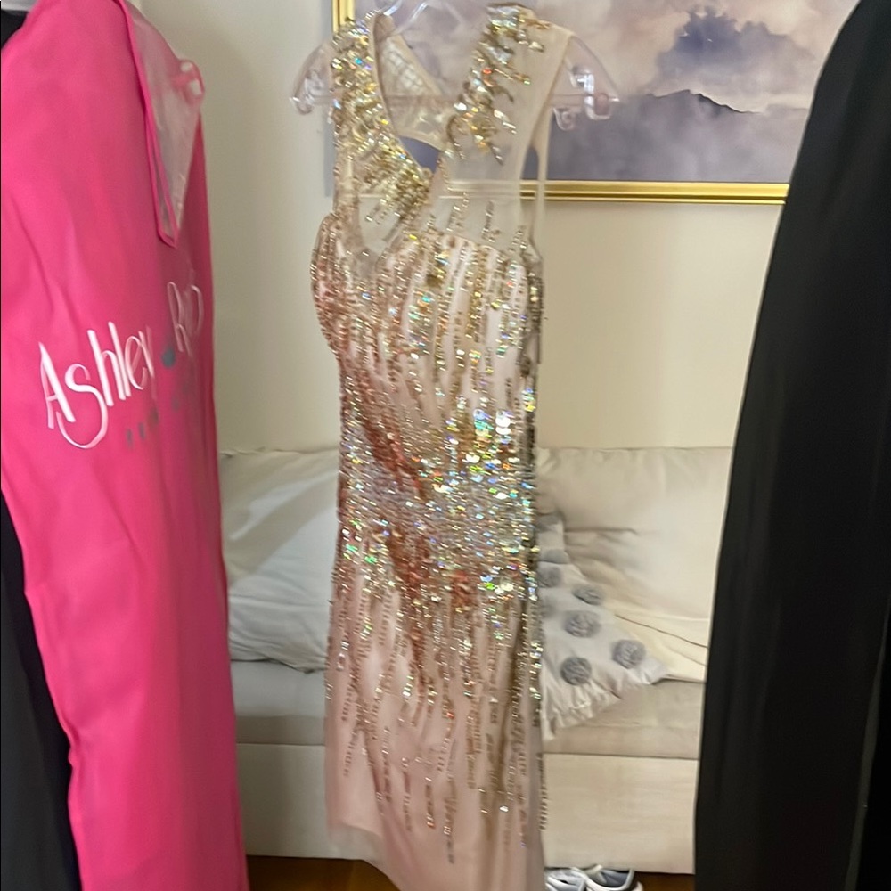 Sherri Hill Elegant Cream Gown